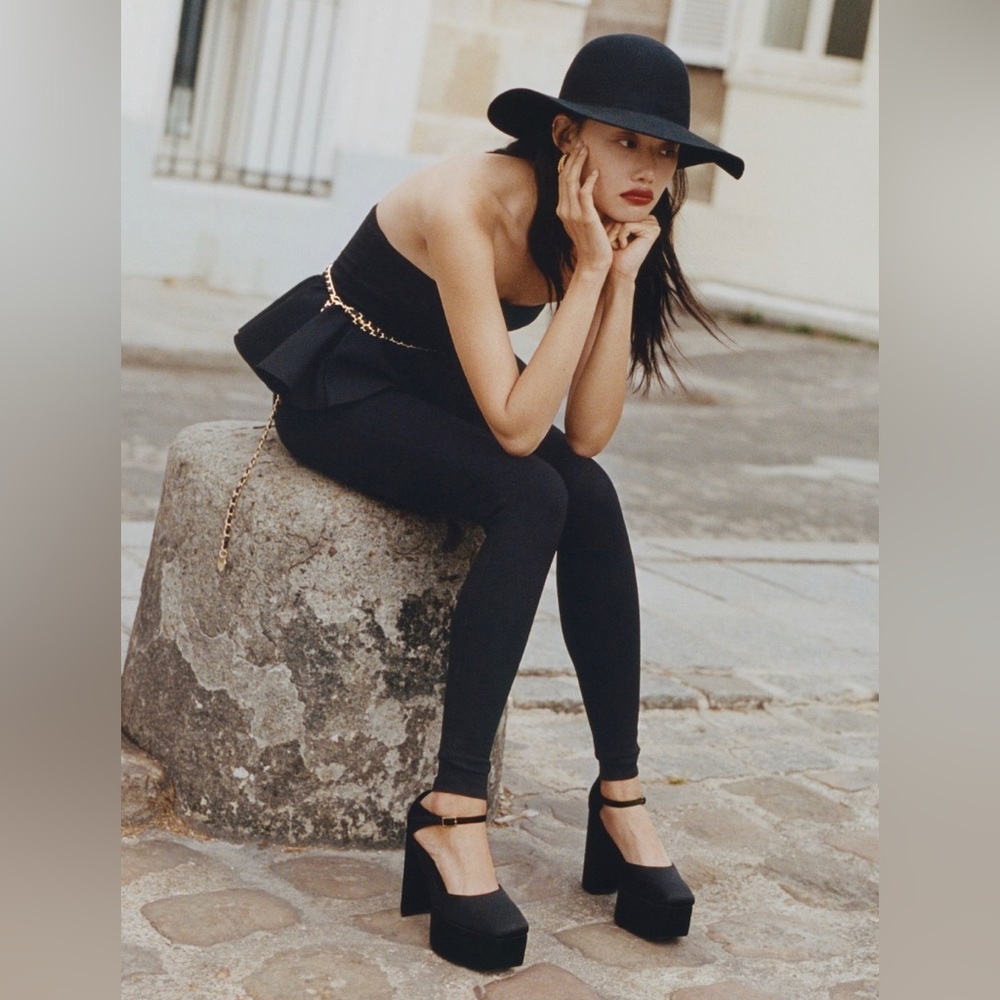 NWT Anthropologie San Diego Hat Co. Wool Floppy Hat Black Women's Rancher Boho